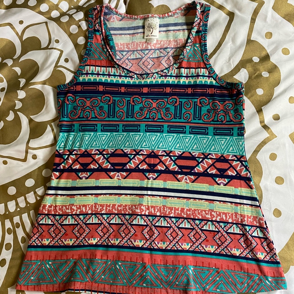 Aztec Print Tank Top